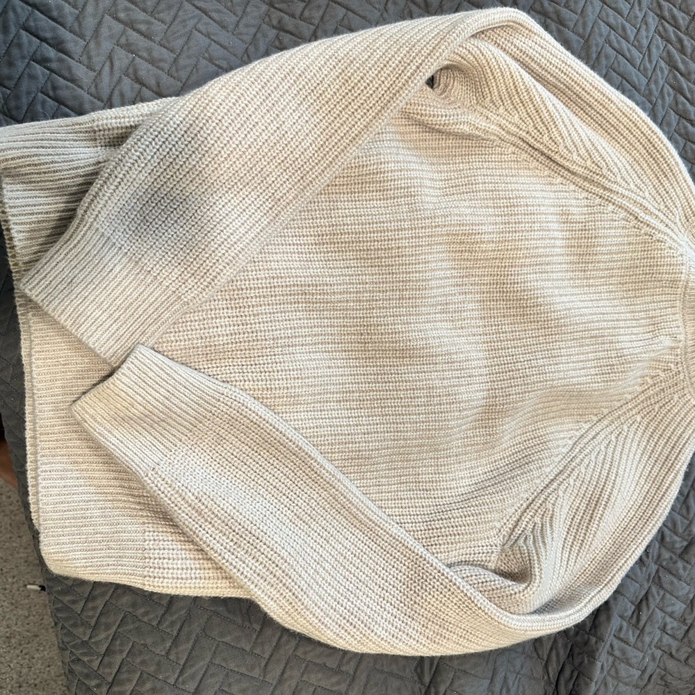 Shaker Stitch Mock Neck Sweater